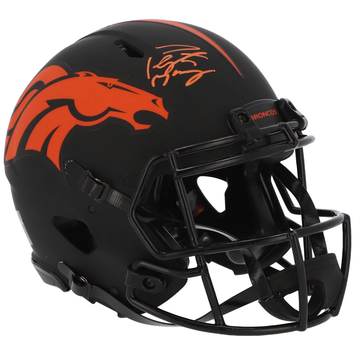 Manning Riddell Alternate Denver Helmet Authentic Speed Eclipse Autographed Peyton Broncos