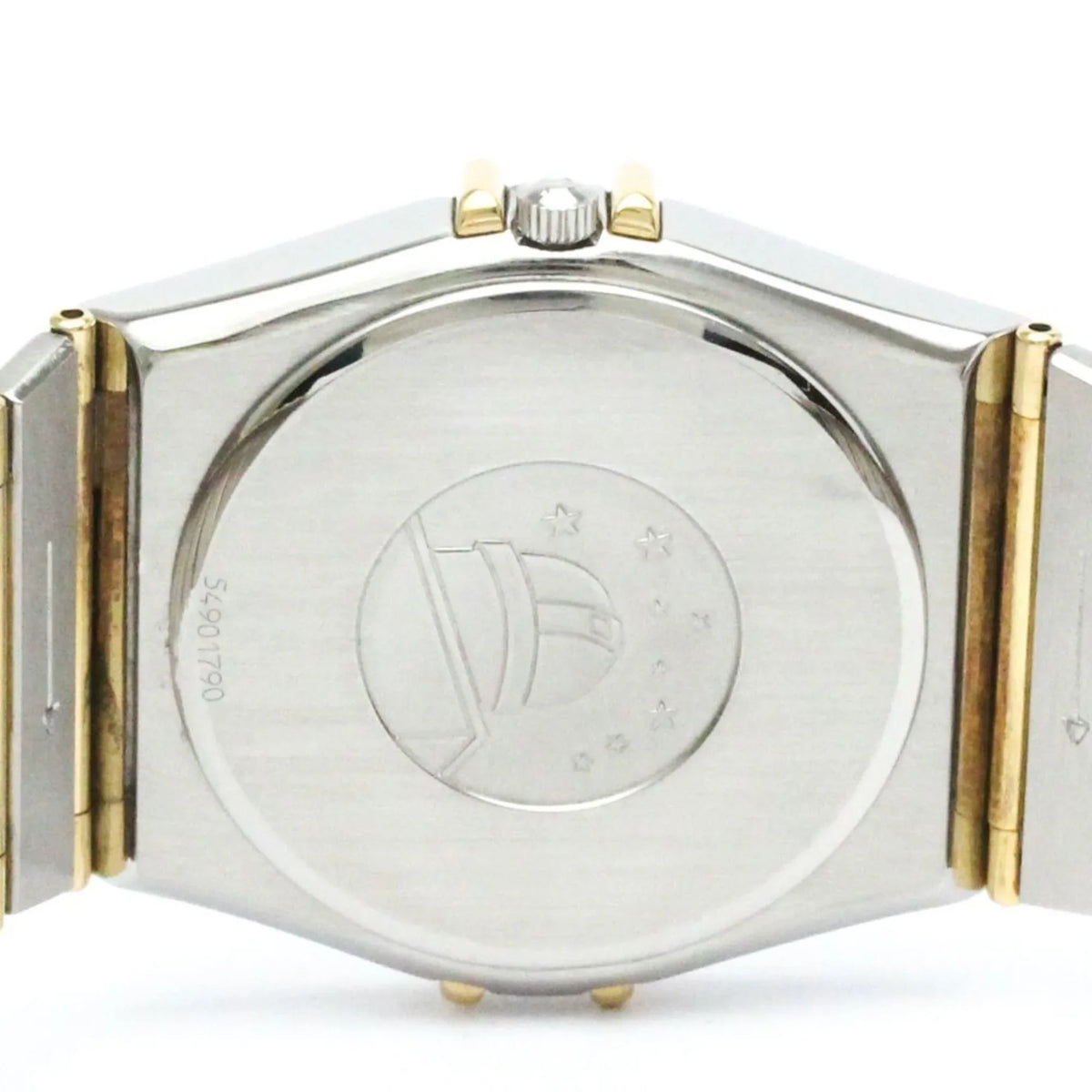 BF566004 396.1070 Watch Steel Pre-Owned 18K Gold Constellation Date Polished (Good) Day OMEGA