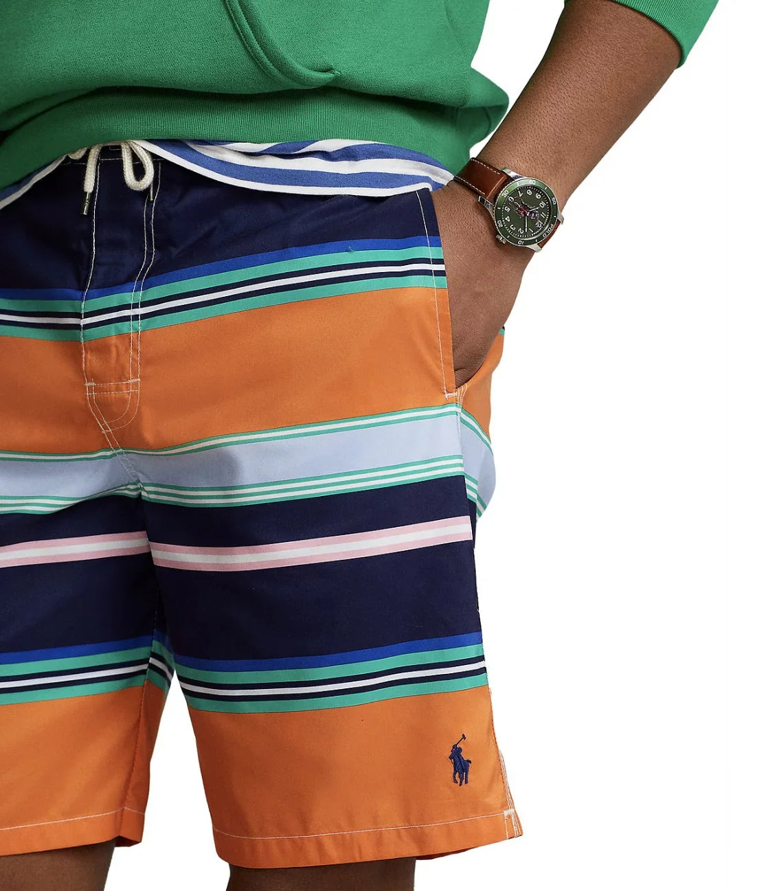 Men's Size Small Trunks Kailua Lauren Classic Swim Polo Fit Ralph Orange