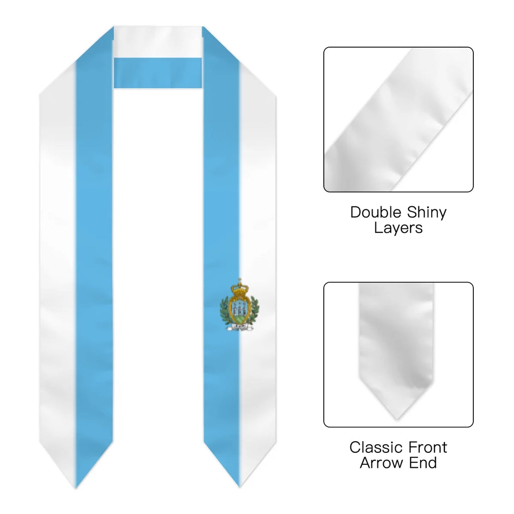 Sash Shawls International San Shawl Stole Marino Scraf Graduation For Wraps Study Flag
