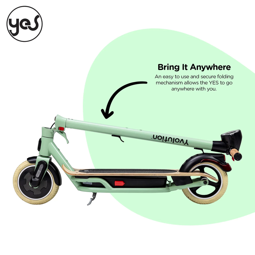 Display, (Green) Foldable LED for Design Scooter Electric YES Yvolution Adults