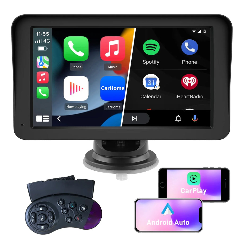 Touch Awesafe Screen , Car 7 Audio, Stereo Music, Support Wireless Apple Carplay Auto with inch Navigation,FM Video Bluetooth GPS Android