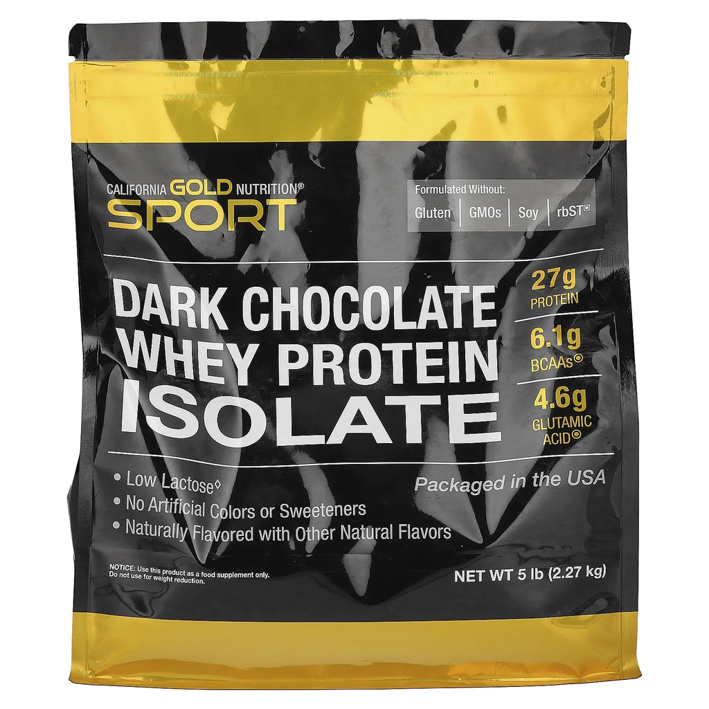 Isolate, SPORT California 5 Protein Nutrition kg) - Chocolate Dark lbs (2.27 Gold Whey
