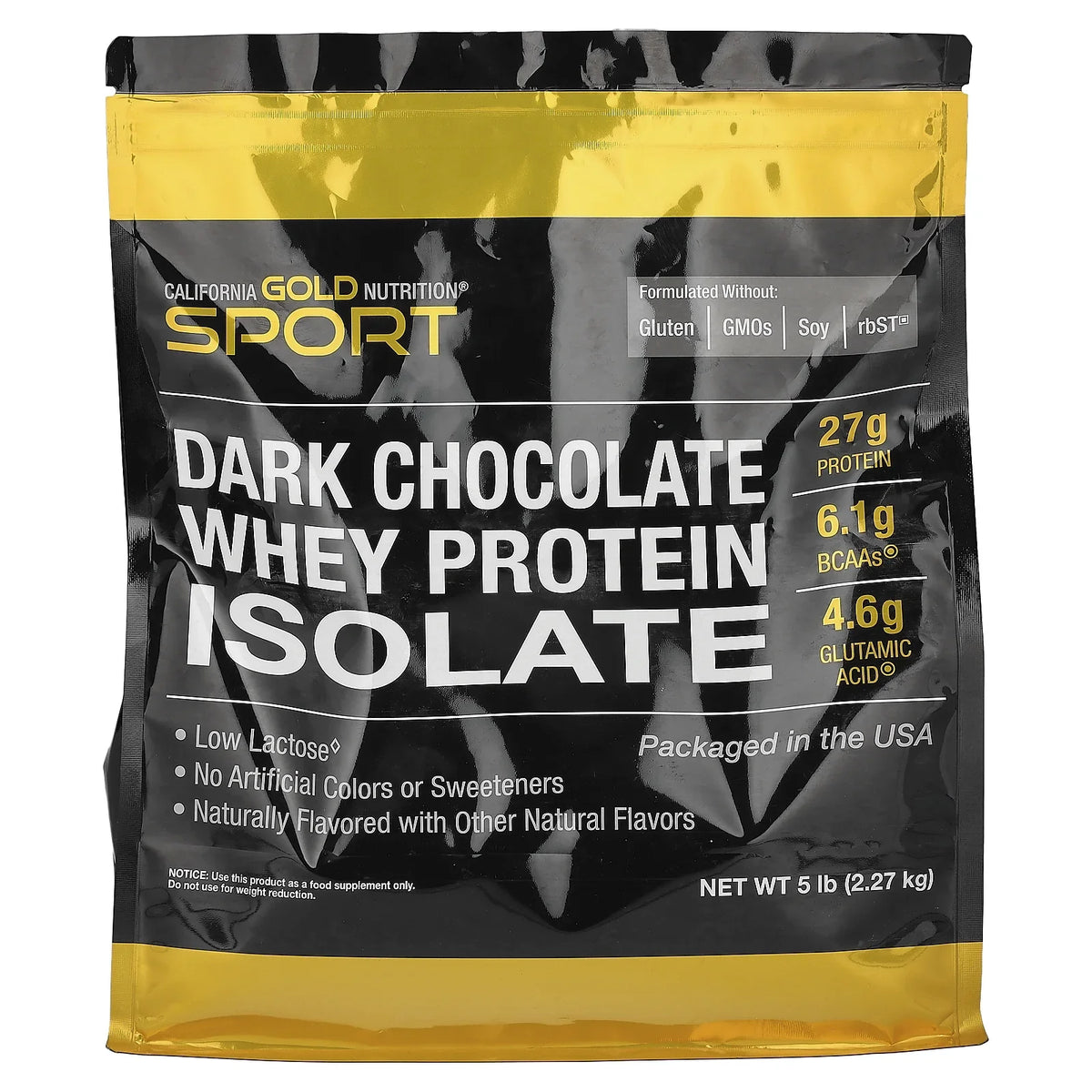 Isolate, SPORT California 5 Protein Nutrition kg) - Chocolate Dark lbs (2.27 Gold Whey