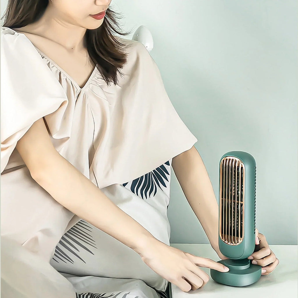 Office for Circulation Anself Fan Tower Portable Speed Dual Fan Standing Small Home Mini 3 Bedroom Cooling Desktop Tower Desk USB Fan Air