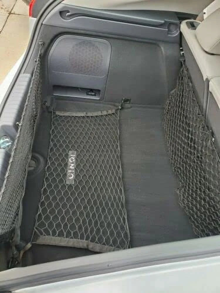 2017-2019 EA HYUNDAI Cargo & Style Organizer Hatchback IONIQ (Qty.3) Trunk Compatible Envelope Premium Nets EACCESSORIES Nets 2 for for – Elastic Cargo Car – Mesh Organizer Floor HYUNDAI – Trunk IONIQ