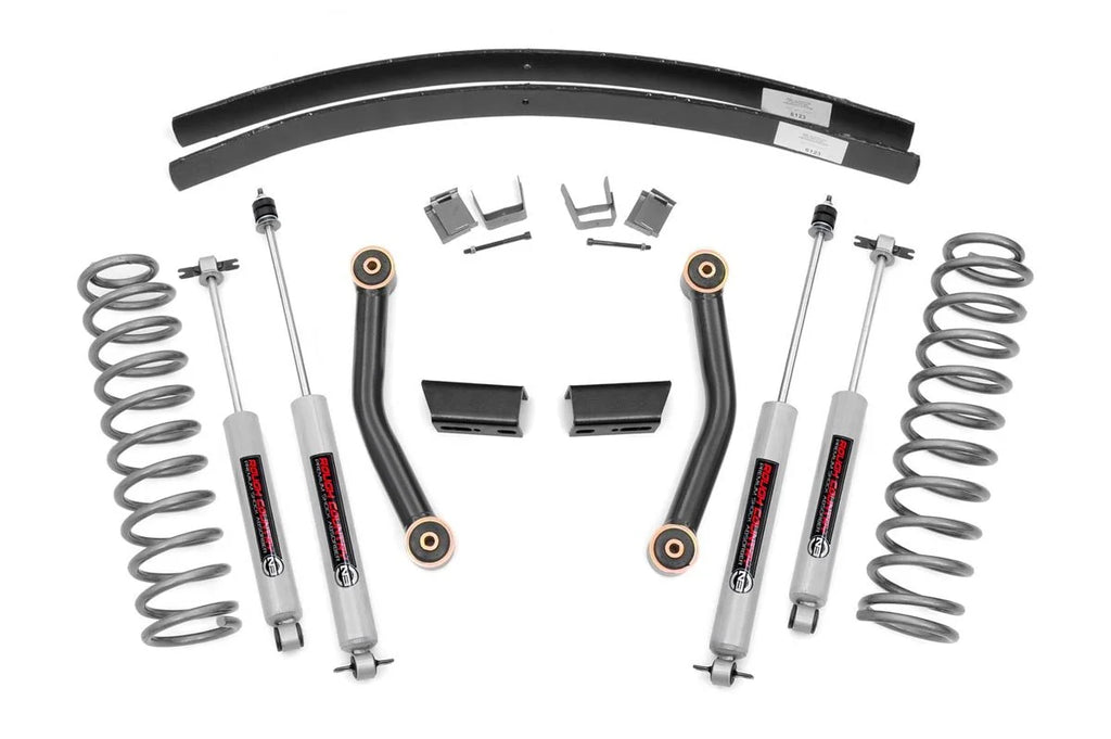 (fits) Cherokee 670XN2 Lift XJ | | Kit N3 1984-2001 II Country Series Suspension Rough Add Jeep | Shocks 3" Leaf
