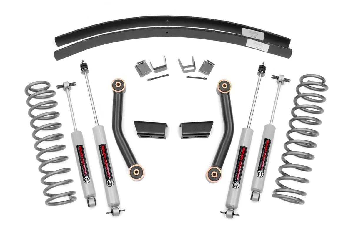 (fits) Cherokee 670XN2 Lift XJ | | Kit N3 1984-2001 II Country Series Suspension Rough Add Jeep | Shocks 3" Leaf
