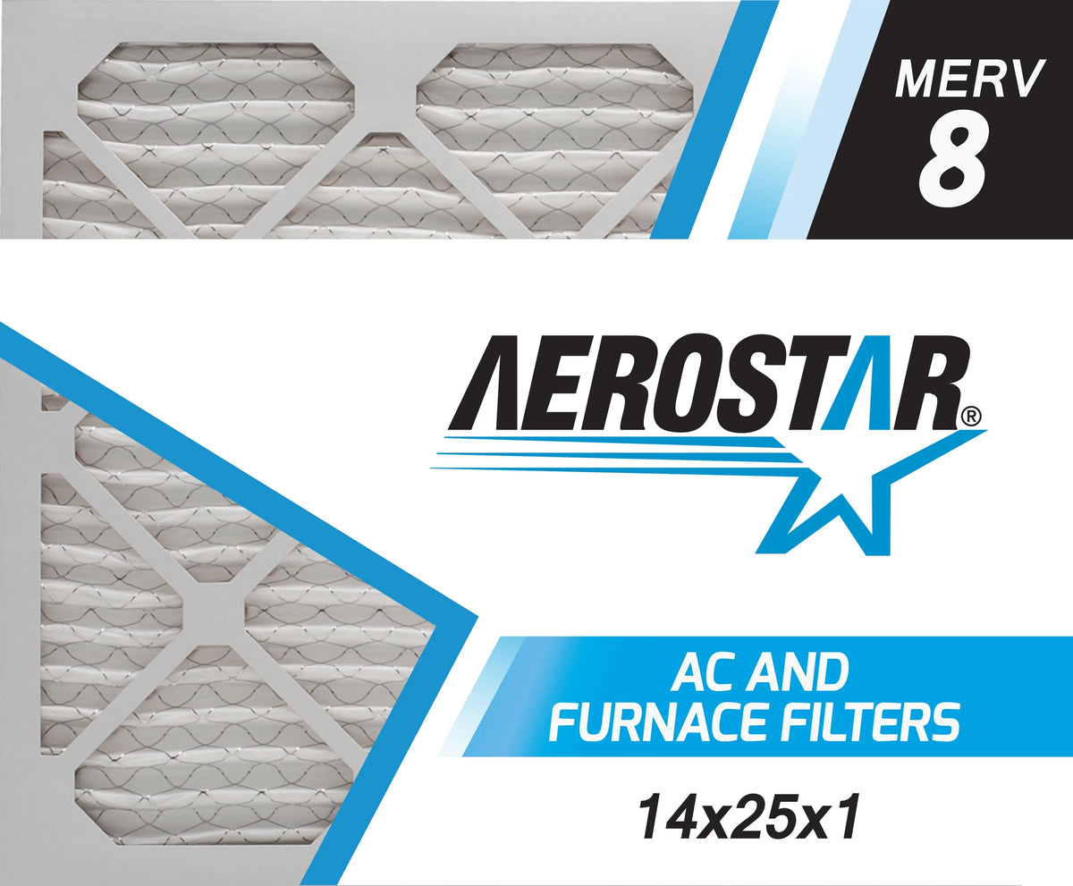 8, Box 6, Made 14x25x1 the USA Air in 14x25x1, Filter, Aerostar of MERV Pleated