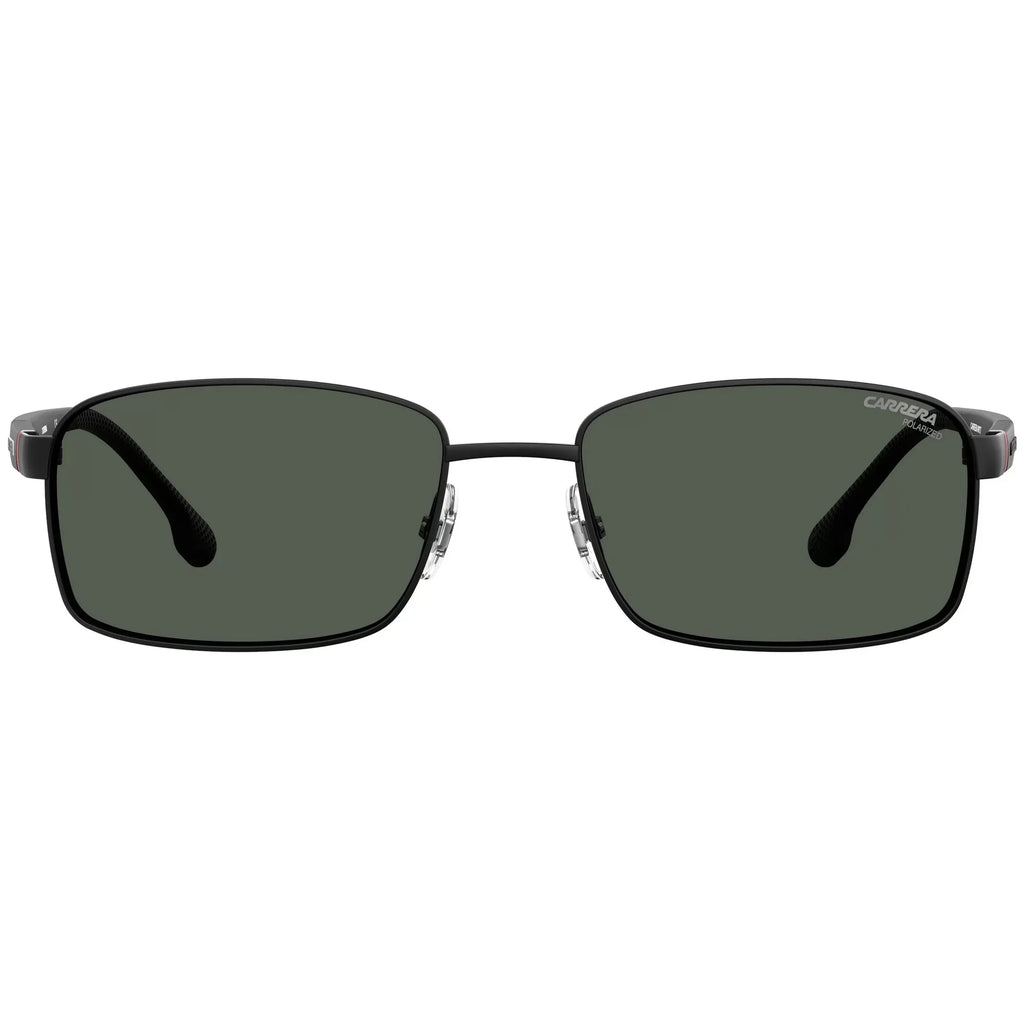 Men's Rectangular Black/Polarized Gray, 8037/S 18mm Carrera Sunglasses, 58mm,