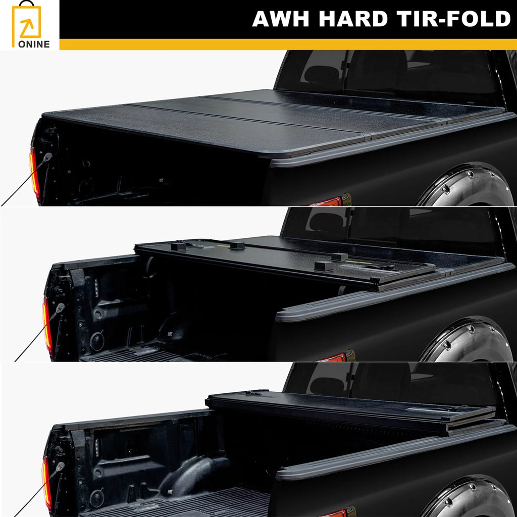 5.7ft Dodge Bed(67"), Body Tri-Fold Truck Does Classic, 2019-2024 New 1500 AWH Bed ONINE RamBox fit Custom (Split) Cover Tailgate Multi-Function Fit or with Not Does Fit not Tonneau Hard Ram