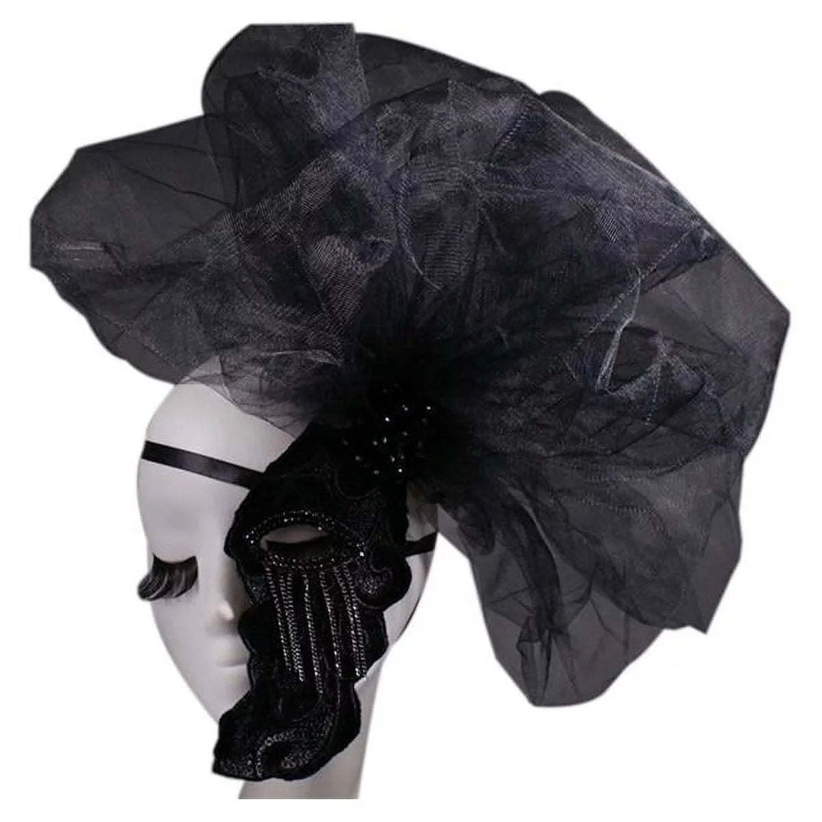 Mask Mardi Gold Black Face Masquerades for & Half Panda Venetian Superstore Gras Party Halloween Elegant