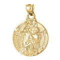 33 18K - mm Yellow Gold Saint Christopher Pendant