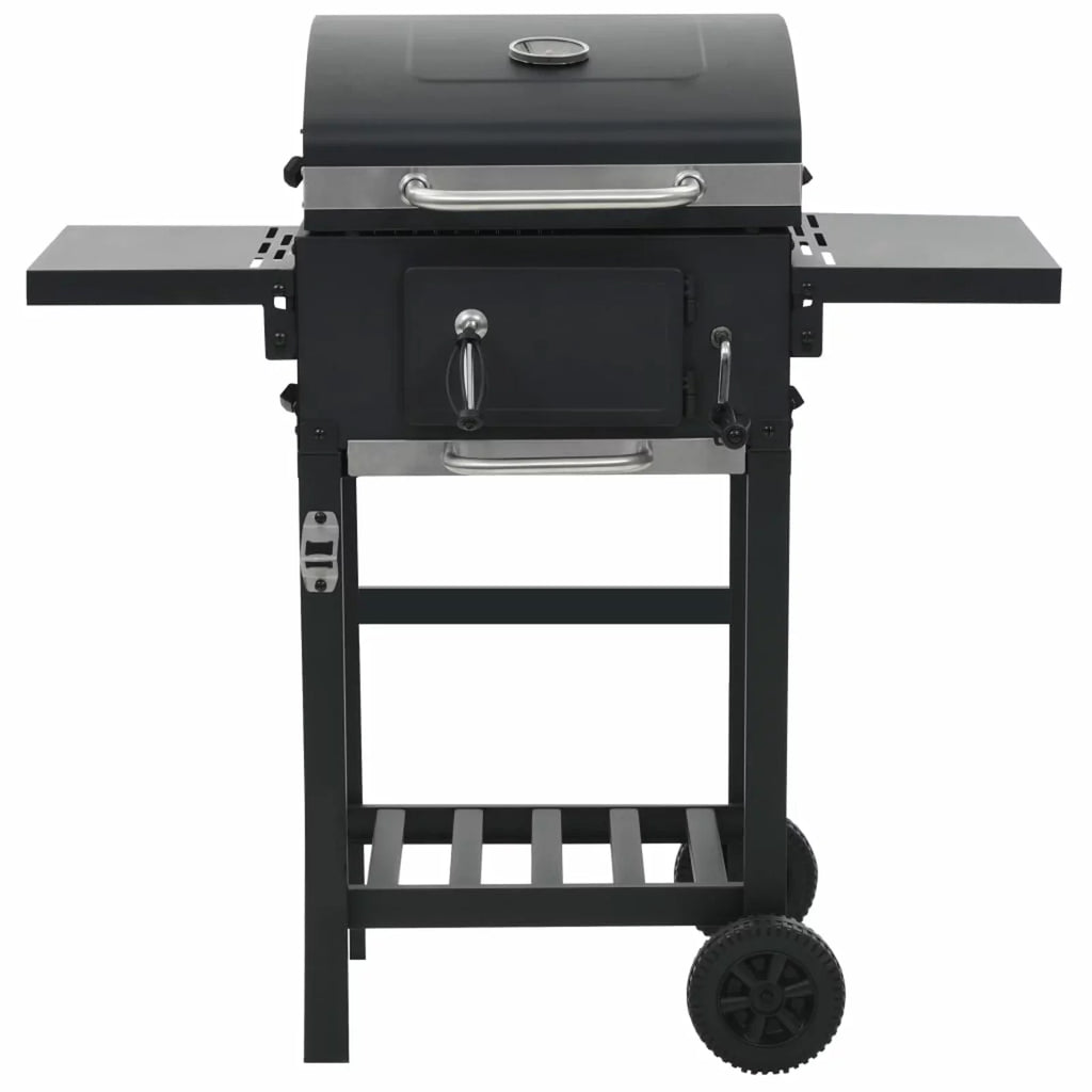 Charcoal-Fueled with Black Grill BBQ Bottom Shelf