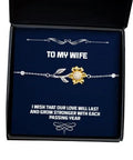 Will Wife Grow That Wife, Wife Ideas, Each, Gifts, Cheap Unique Gifts, with Fancy Gift Wish I Our Luxury amangny Wife Bracelet Stronger Gifts, Last Sarcastic and Holiday for Sunflower Love Wife Gifts