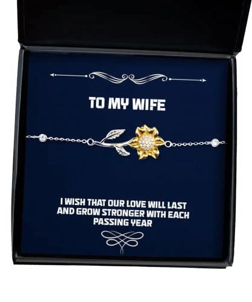 Will Wife Grow That Wife, Wife Ideas, Each, Gifts, Cheap Unique Gifts, with Fancy Gift Wish I Our Luxury amangny Wife Bracelet Stronger Gifts, Last Sarcastic and Holiday for Sunflower Love Wife Gifts