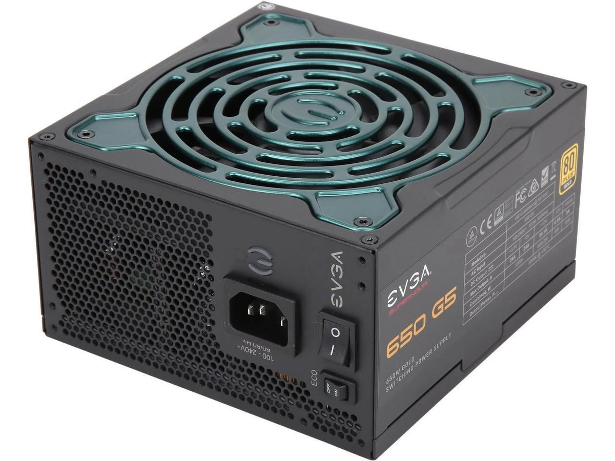 Size, Fully EVGA Includes Tester, Self Fan, 220-G5-0650-X1 Compact 650W, SuperNOVA Mode 150mm ON Power Year Modular, 10 650 Gold Eco FDB 80 with Power Plus G5, Supply Warranty,