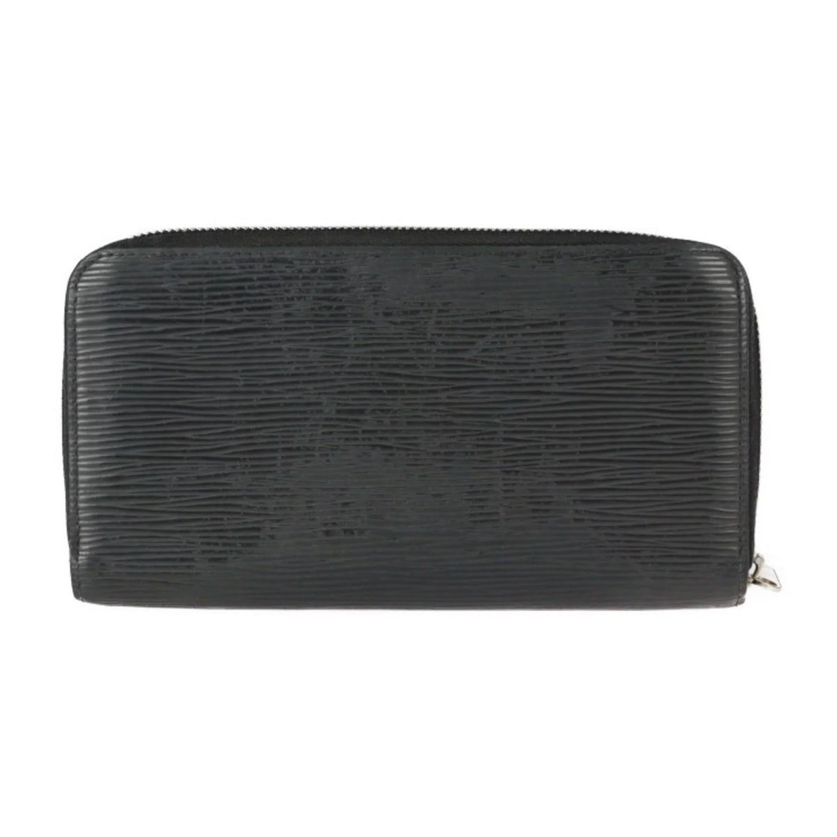 Zippy Epi Leather Round LOUIS Zipper Vuitton (Good) Hardware M61857 Wallet Long Silver VUITTON Pre-Owned Louis Black