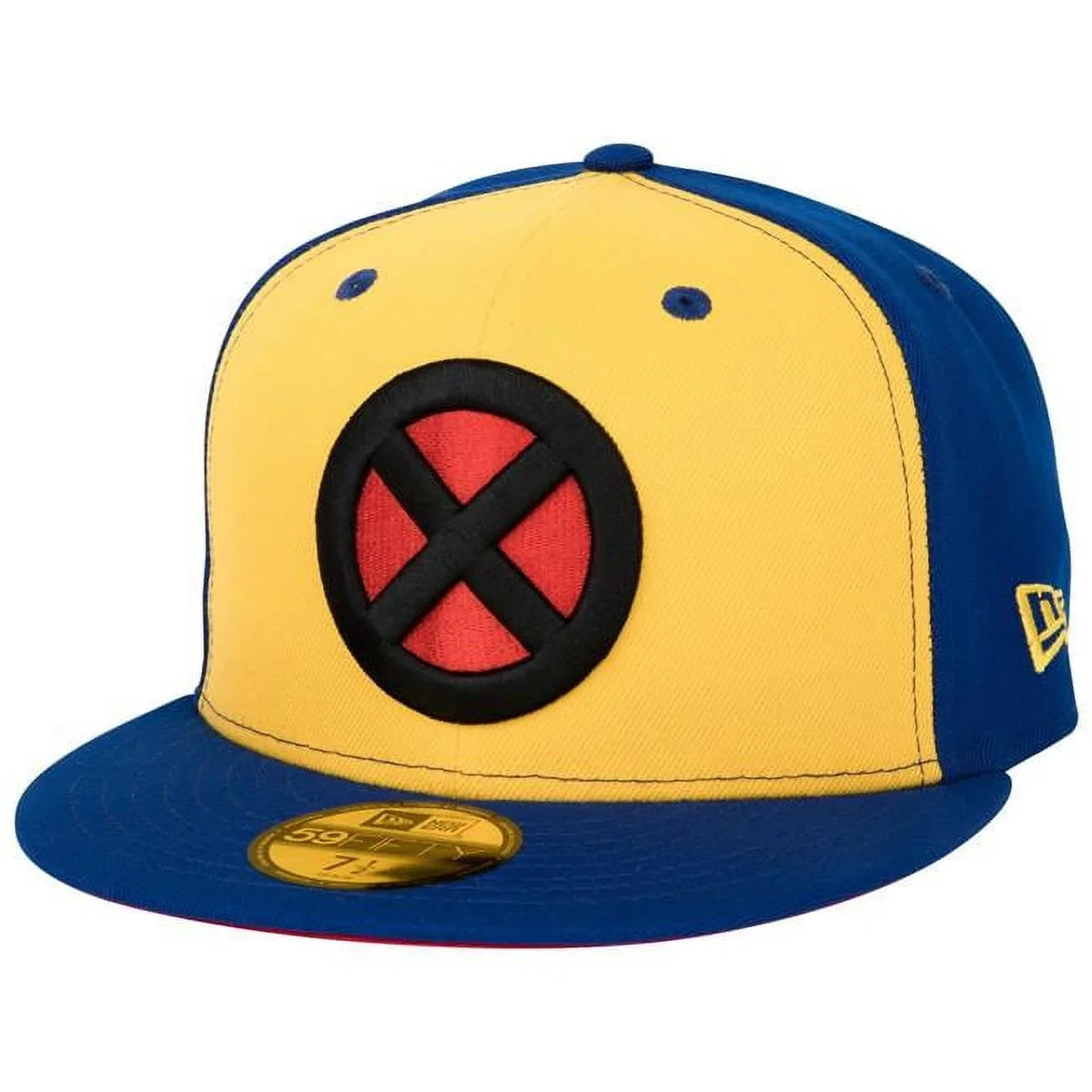 & 861030-71-4fitte Logo Vintage 7.25 Colorway Fitted Blue Yellow Era - Fitted Hat, 59Fifty