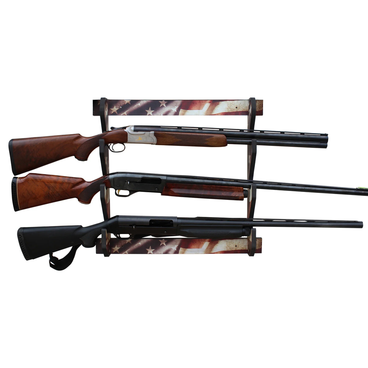 Easy Creek Creations Finish Assembly Wall Americana Rack - Rifle/Shotgun Storage Convenient 3 Display Rush Indoor