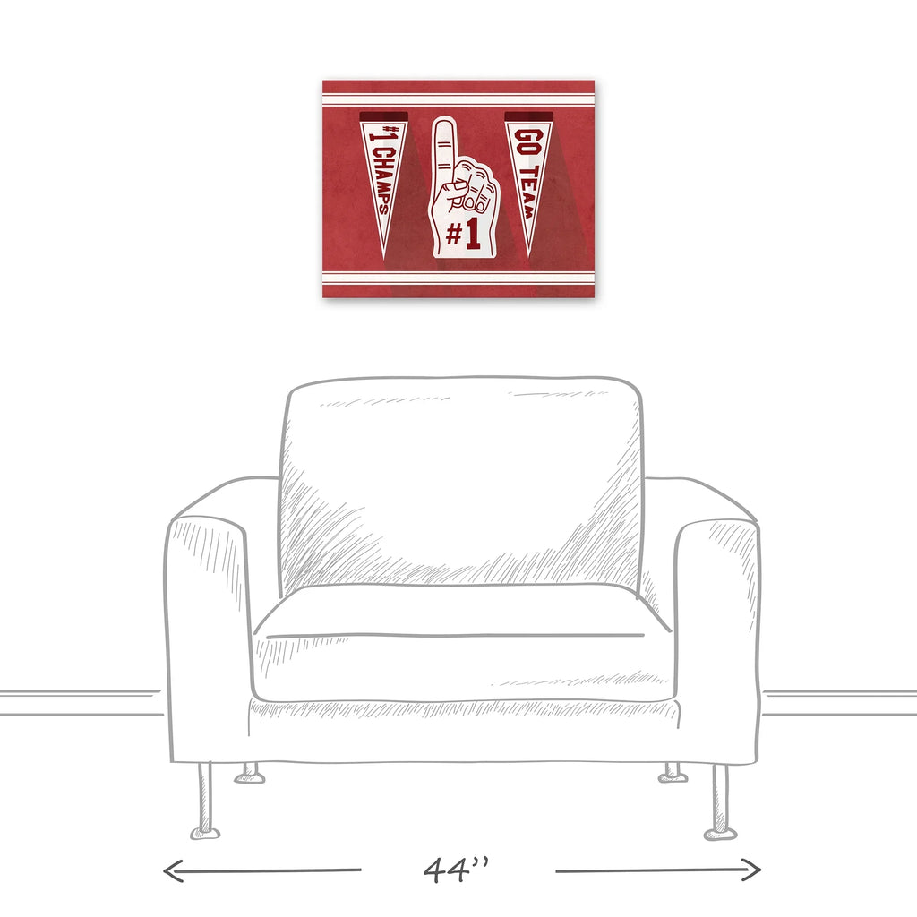 One Wall Art 16x20 Canvas Creative Fan Number Products