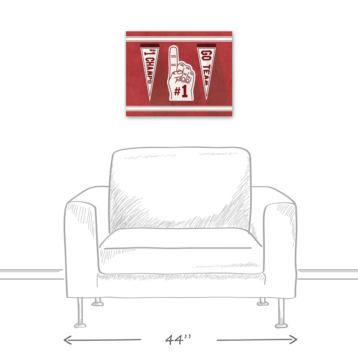 One Wall Art 16x20 Canvas Creative Fan Number Products