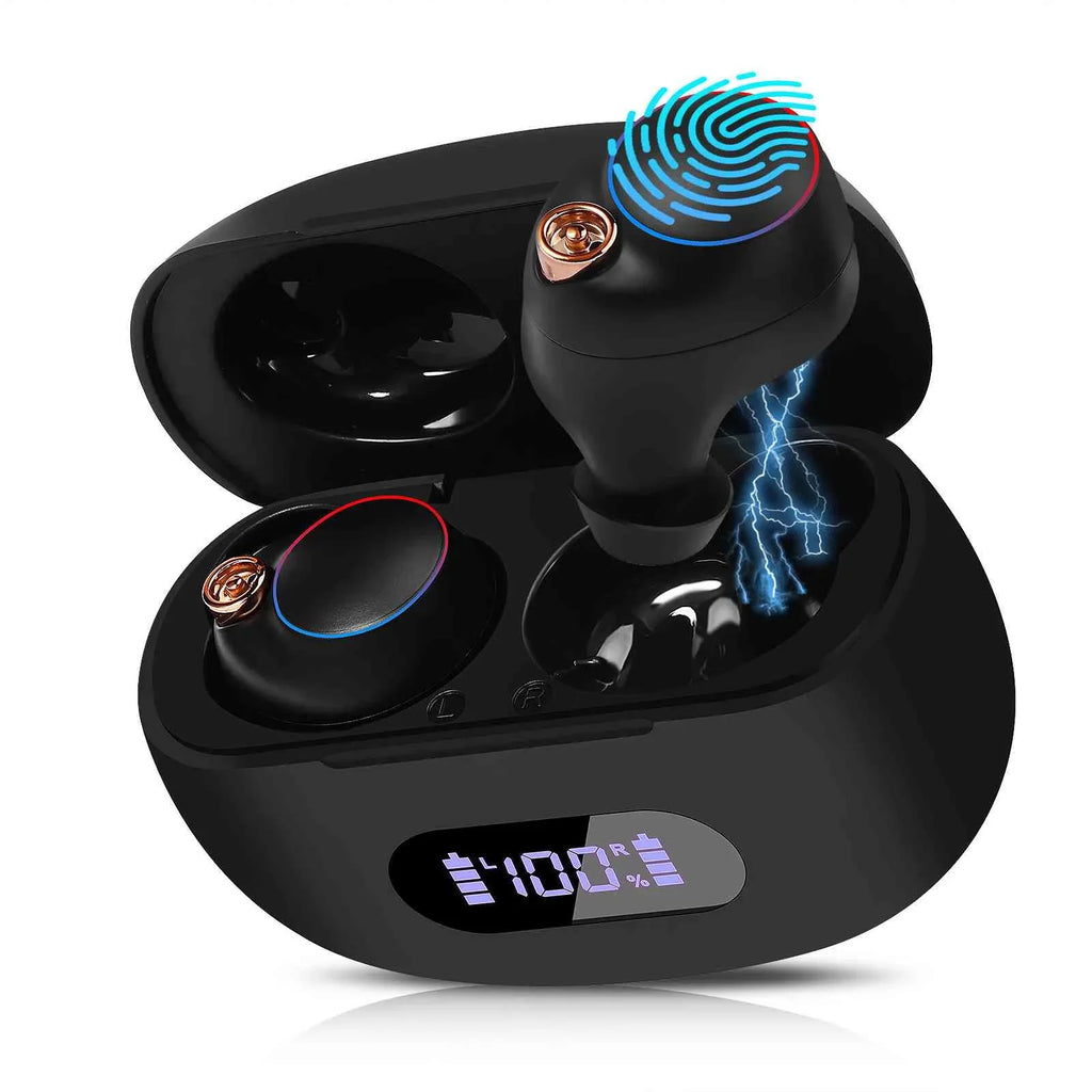 UrbanX P11 Lenovo Water Bluetooth Earbuds Boost 5.2 Black, Plus Compatible with Bass Charging Balanced, True Dual Case, Wireless Connect, Bluetooth Resistance, Connection, Tab + IPX5