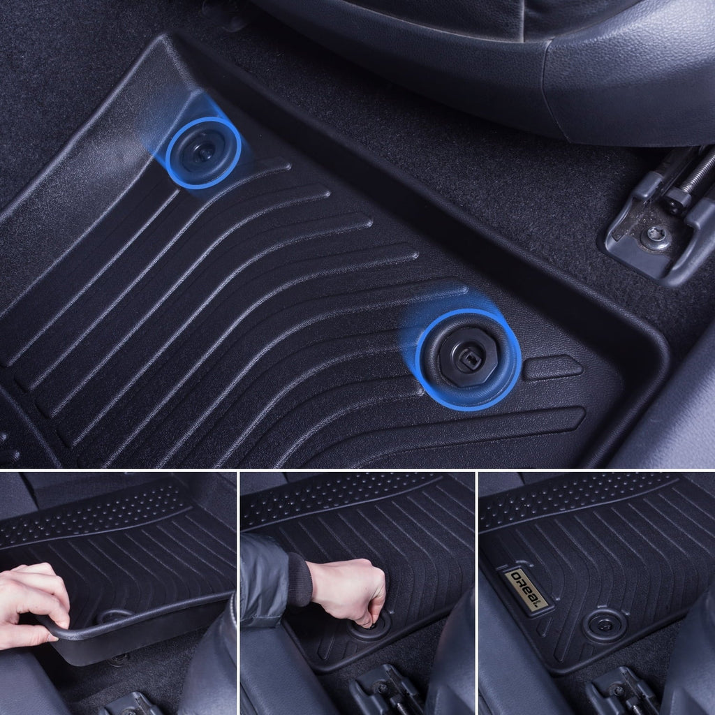 Liners Carpet Rear Odorless GV70 All for Custom 2022 Duty Fit Front Protection Floor 2023 Mats Durable Replacement Heavy Genesis Car Weather Black