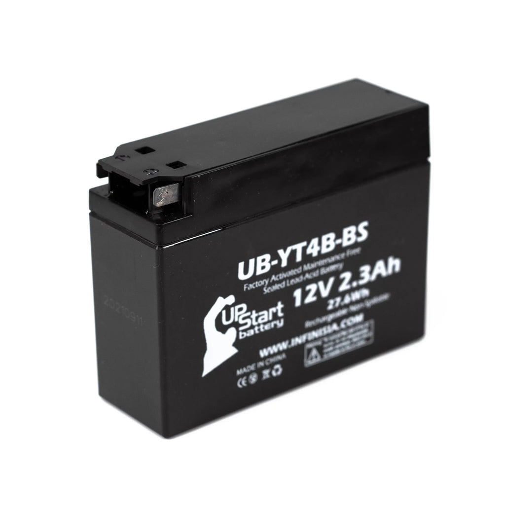 Activated, Battery 400CC Replacement Battery Maintenance UpStart Motorcycle - 2007 SR400 2.3Ah, UB-YT4B-BS Free, 12V, Yamaha 3-Pack for Factory