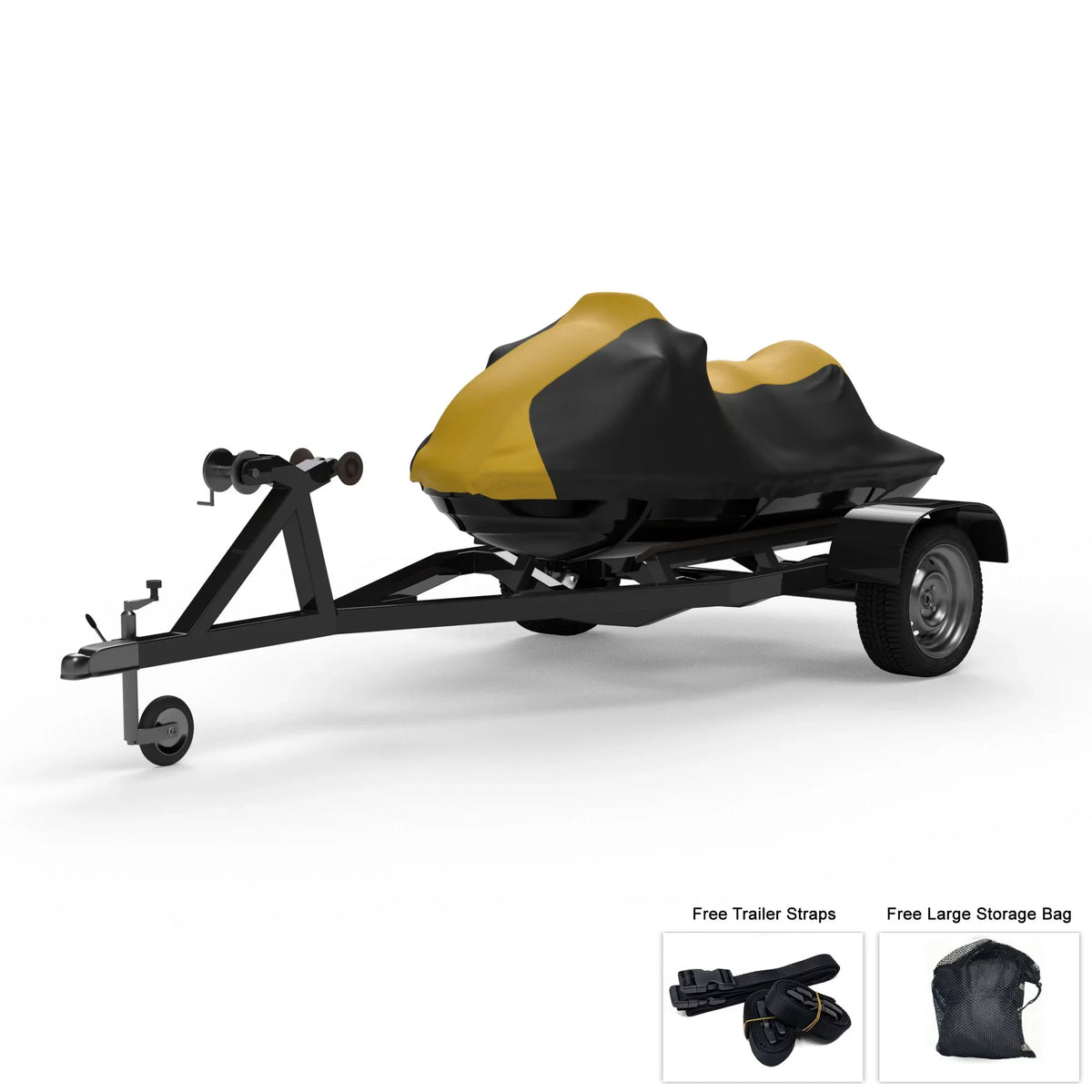 '- Wave Black Straps For YAMAHA Jet YELLOW More! - Limited from FX Weatherproof & Storage SVHO Runner Ski & Trailerable Trailer Rain, / All Weather 2017-2018 - Includes Bag Cover - Protects Sun,