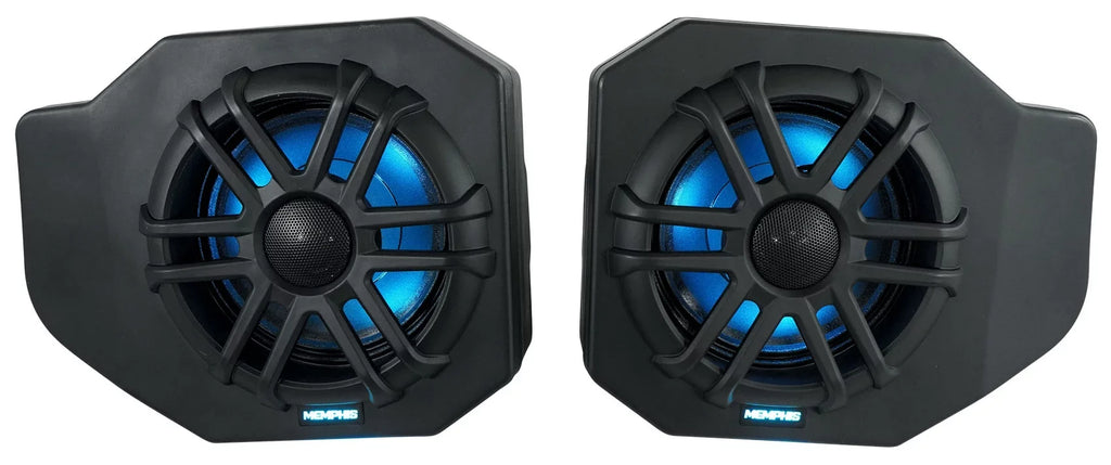 Tower Memphis Polaris 2018+ Ranger RNGR65FE Audio Speakers+Amp For Pods+LED Pair