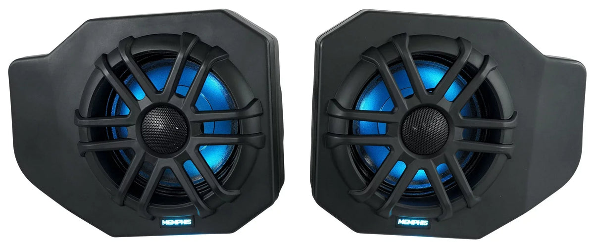 Tower Memphis Polaris 2018+ Ranger RNGR65FE Audio Speakers+Amp For Pods+LED Pair