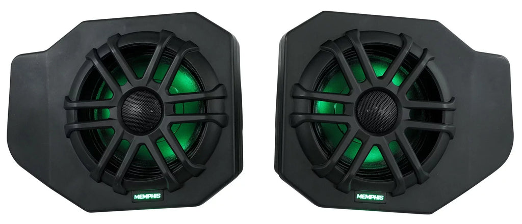Tower Memphis Polaris 2018+ Ranger RNGR65FE Audio Speakers+Amp For Pods+LED Pair
