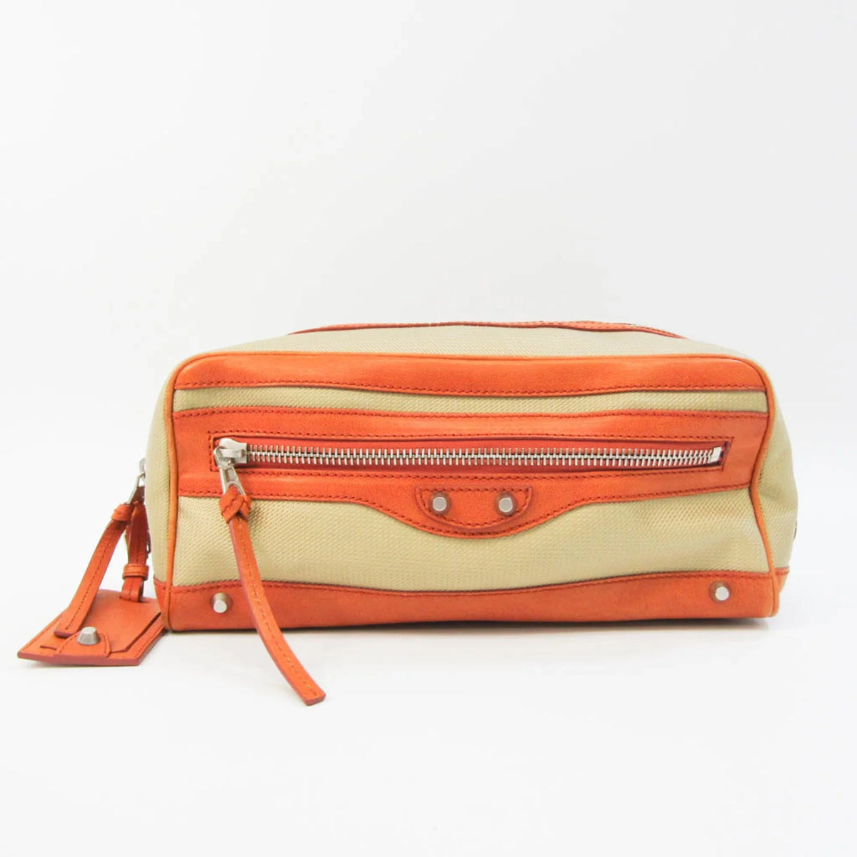 Pre-Owned Orange,Yellow Town Canvas Bag Balenciaga Clutch (Good) Men,Women Leather,Nylon 527147