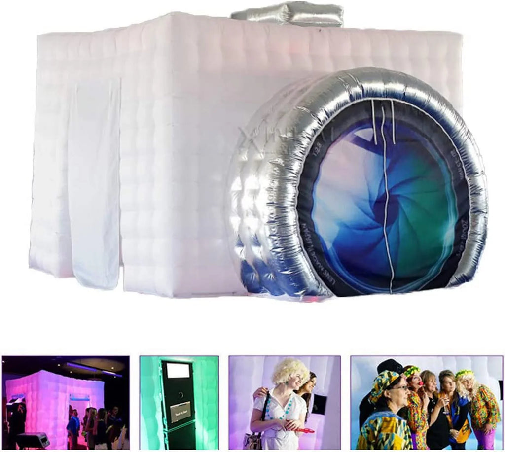 Booth Exhibition Photo Blower, Enclosure Tent Shaped Event, Photo Inflatable Show, Wedding, Camera for with Cube Miumaoev Booth 3.52.82.5M Backdrop Inflatable