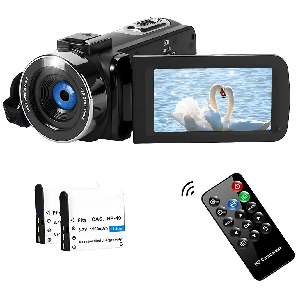 Digital Camera, Full Vlogging Remote IR 2 Vision Night 30FPS SEREE Camcorder Camera for HD Film Youtube 30.0 MP 2.7K Video Batteries, Camera