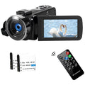 Digital Camera, Full Vlogging Remote IR 2 Vision Night 30FPS SEREE Camcorder Camera for HD Film Youtube 30.0 MP 2.7K Video Batteries, Camera