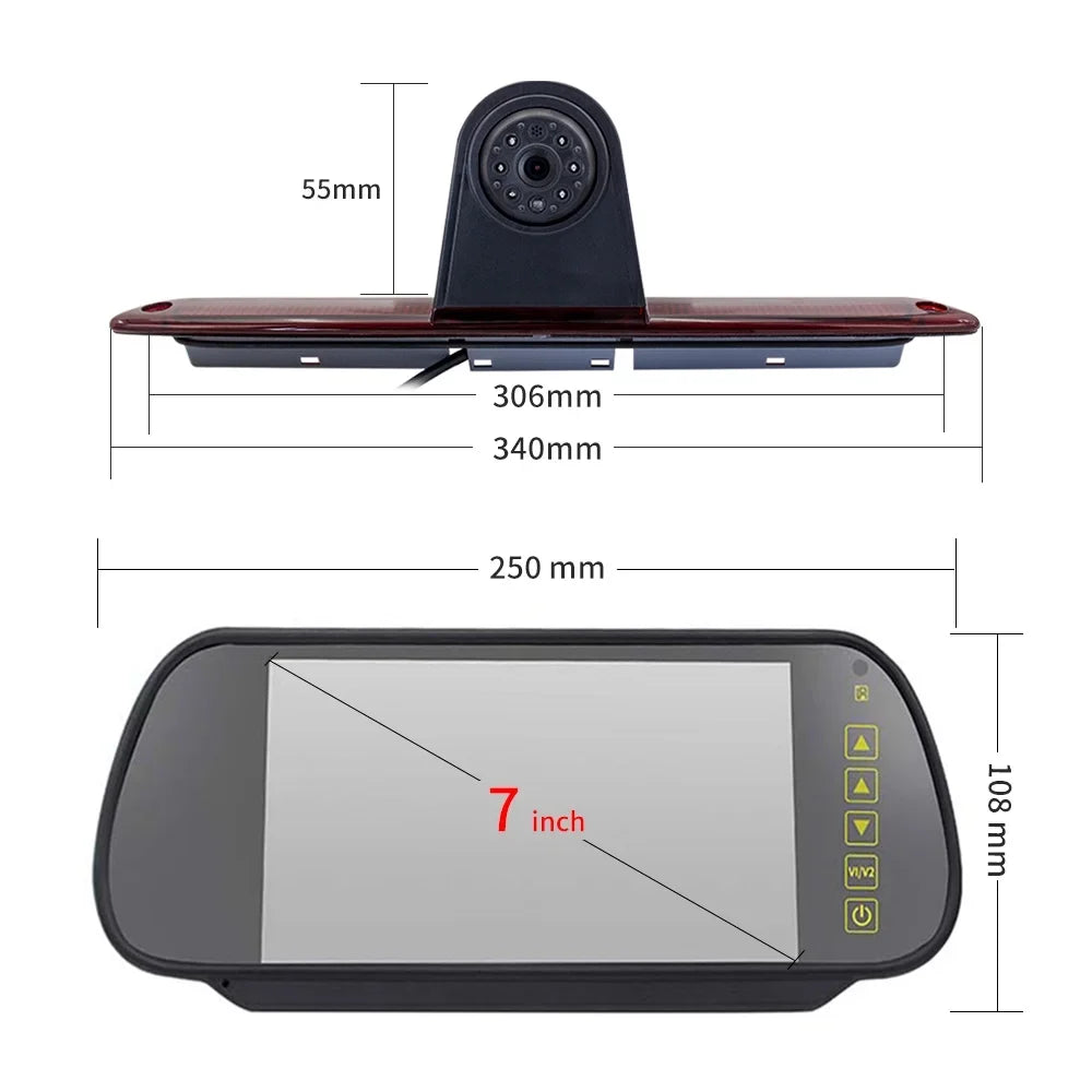 N in XIXIAN 7 Mercedes- 7 Dazzduo Backup Light Crafter Brake Mercedes-Benz 7 7 Camera , Monitor Parking Sprinter for Brake Fesjoy Light Camera, Compatible Vans Dabey ERYUE LED 7 Sazoley Backup with