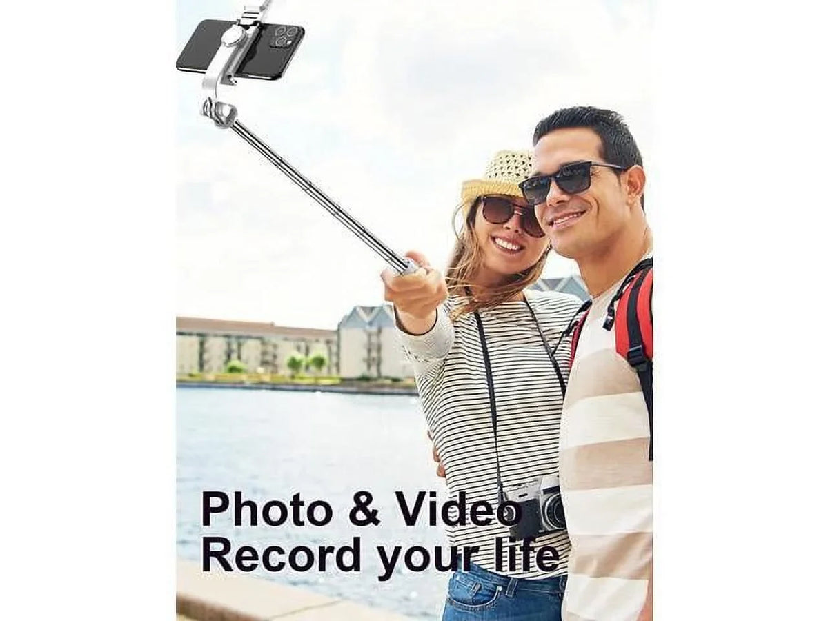 with LED Remote iPhone Android Compatible Phone Ring with with Stick Remote, (White, Extendable Selfie Cell Tripod Light, Q02s) Model and Tripods