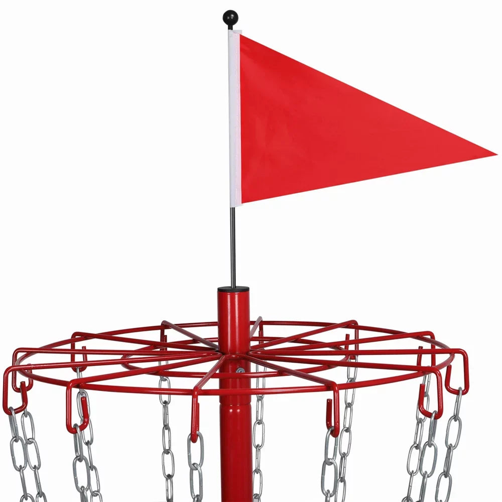 Metal Flying Disc Basket 12-Chain SmileMart Red Disc Portable Target, Golf Golf