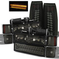 CHEVROLET 1994-2000 C/K LED GMT-400, Fits Bumper+Black Fits Smoke 94-98 Smoke Chevy Lights TAHOE CHEVROLET 1995-2000 Tail Headlights+LED select: C10