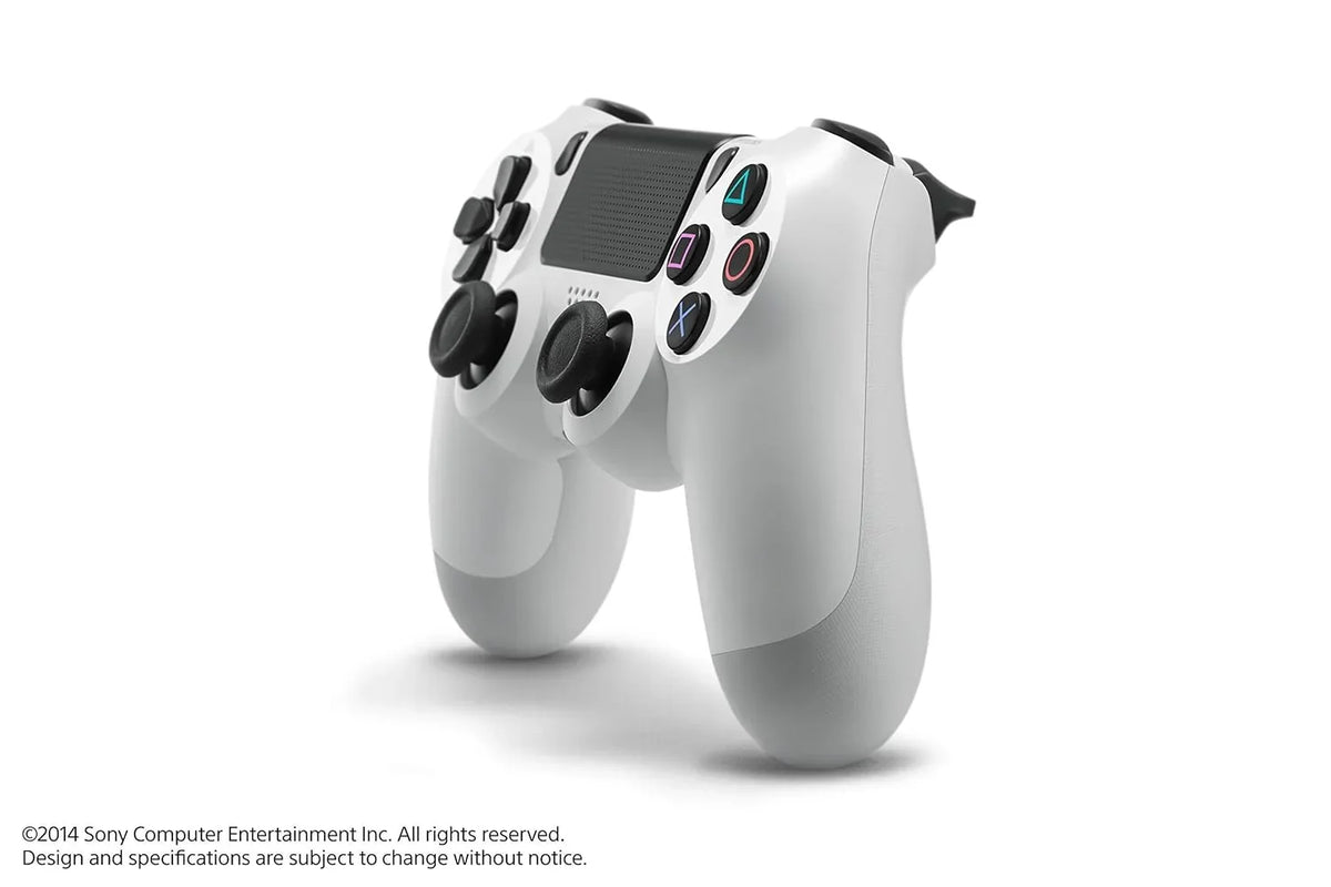 DualShock New Controller Like PS4 White BOLT Wireless Included - Bundle Earbuds With - AXTION
