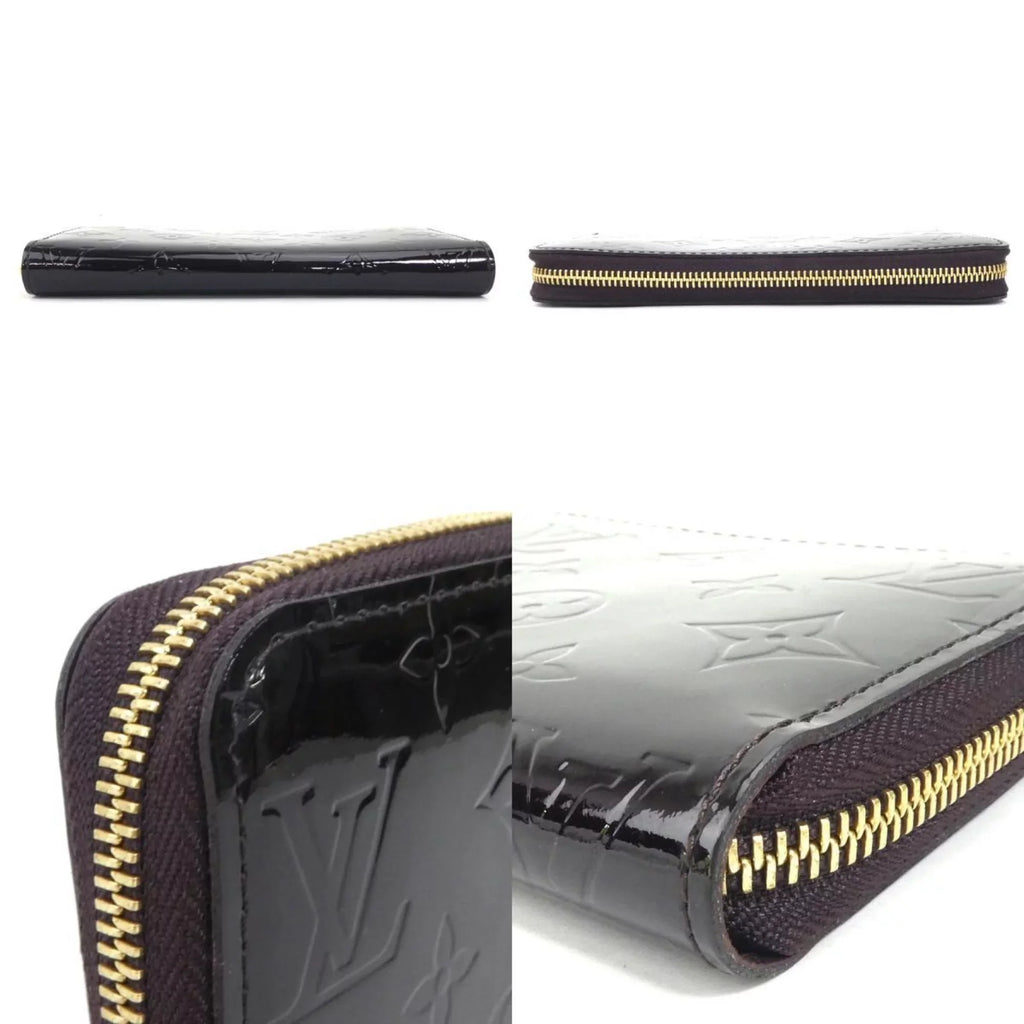 Zipper M93522 Louis Long Pre-Owned Vuitton Amaranto (Good) Zippy Unisex LOUIS VUITTON Wallet Verni Monogram Round