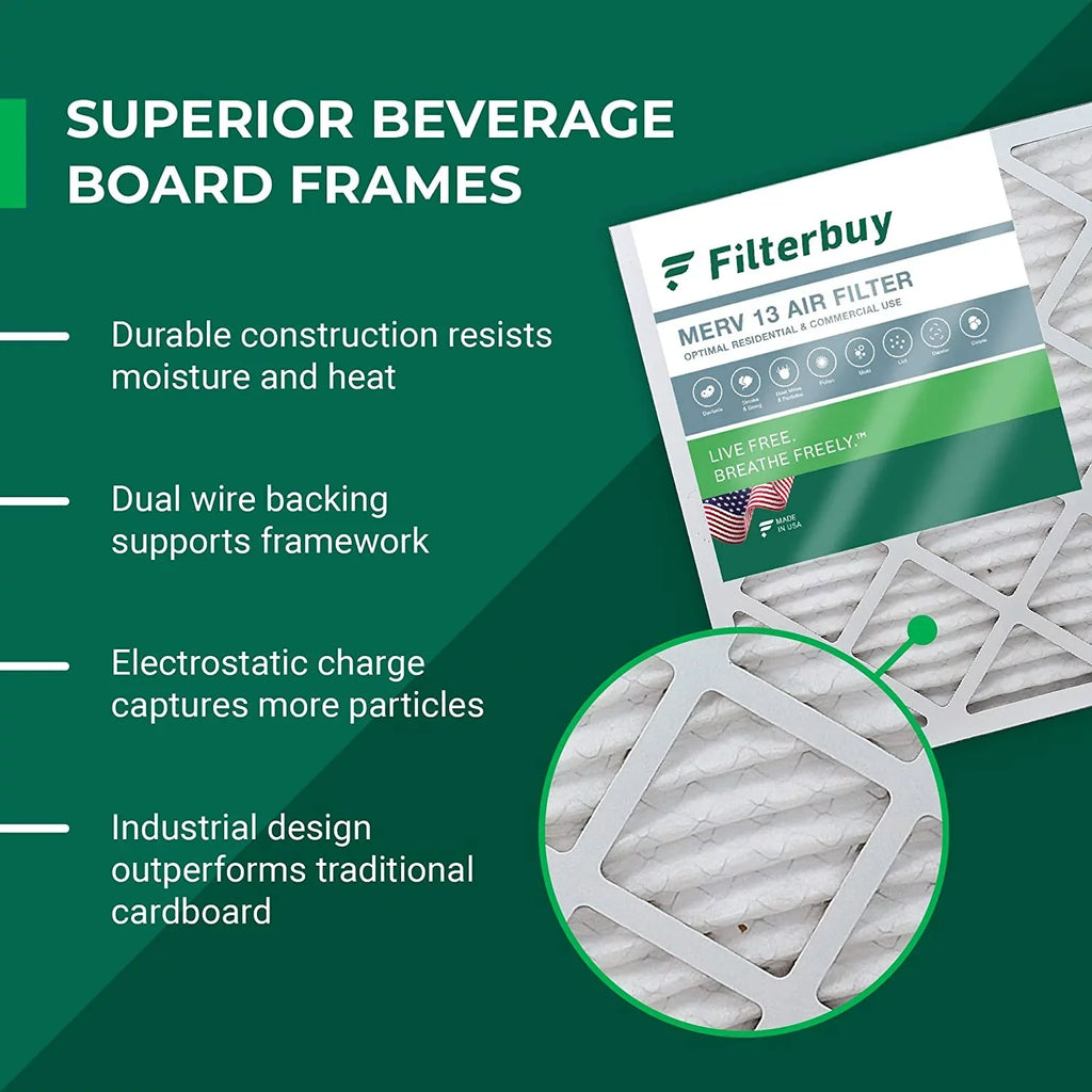 10x18x4 Filterbuy Filters HVAC Furnace Air MERV (6-Pack) AC 13 Pleated