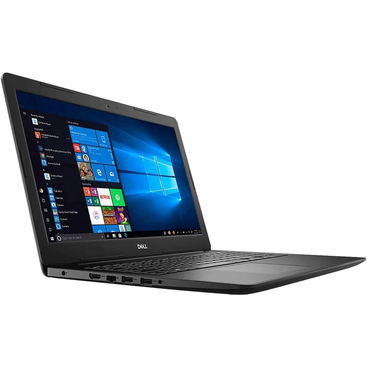 Inspiron 15.6" 512GB AMD Win10P, 3505 2.2GHz 3700U Black SSD 7 Accent Ryzen™ 8GB