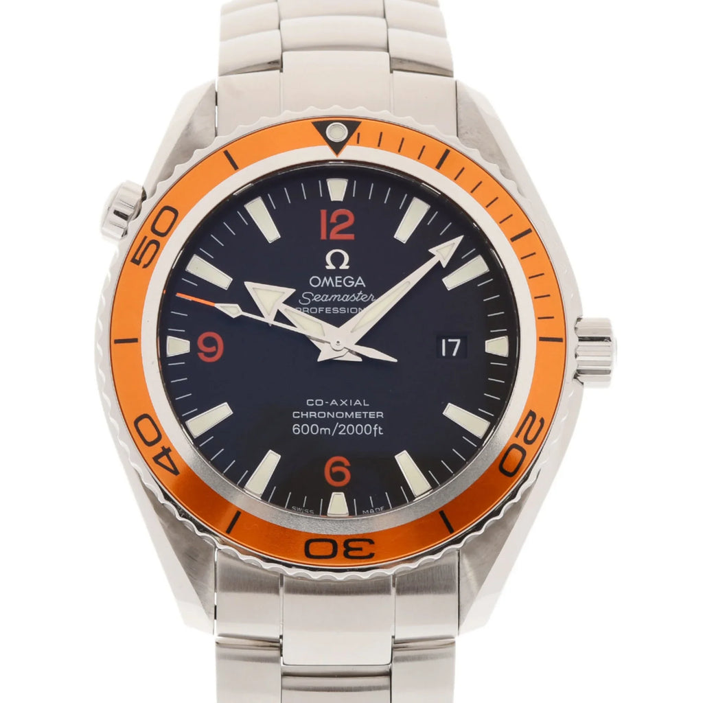 Pre-Owned Watch OMEGA Co-Axial 600 2208.5 Black Planet Automatic SS (Good) Seamaster Ocean Men's Dial