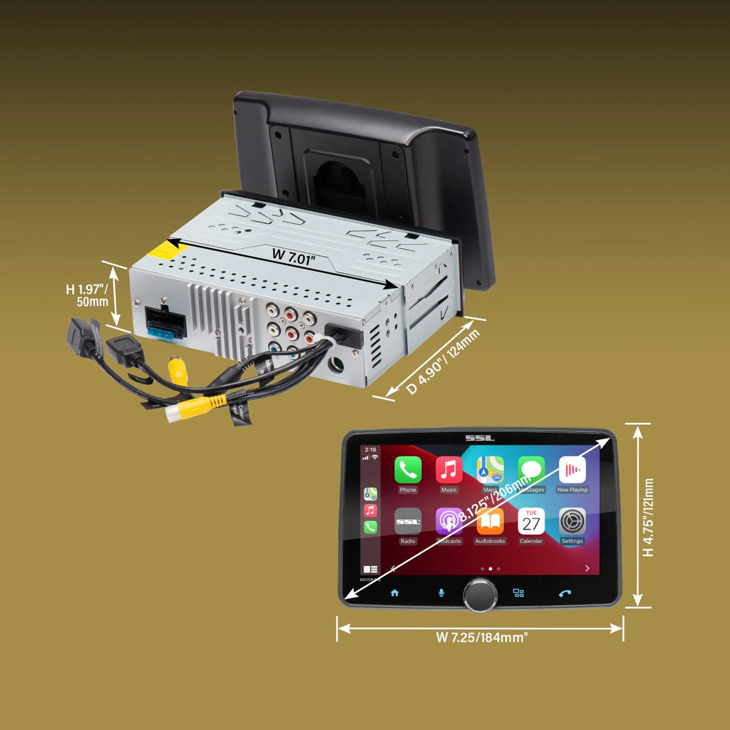 '- Audio CarPlay, Bluetooth Calling Touchscreen, Unit, Radio Apple System Player, Storm Auto, & Inch DD7CPA-S 7 Stereo Single Audio Laboratories Receiver Car No Din with Sound Head CD Android