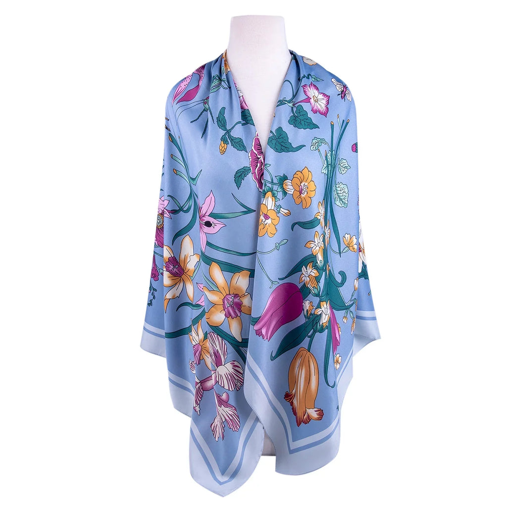 cm) Lilac Travel Shawl 130 and for Tops Wrap Women GOODS Silk Wedding STP Botany (130 Fashion Shawl Scarf for 51x51'' Evening * Shawl