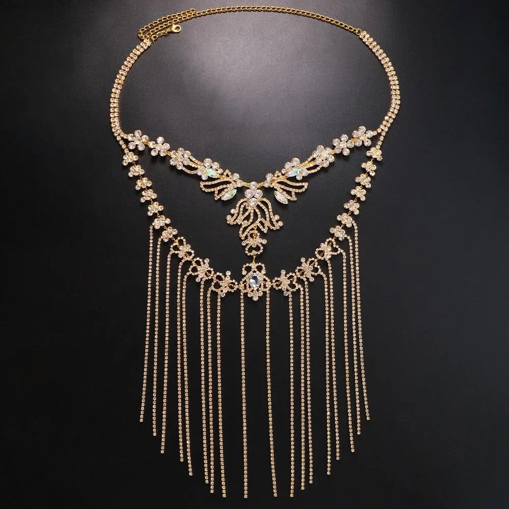 Jewelry Jewelry Mask for Costumes Headpiece Rhinestone Crystal Chain Face Hair Tassel Halloween Women Face