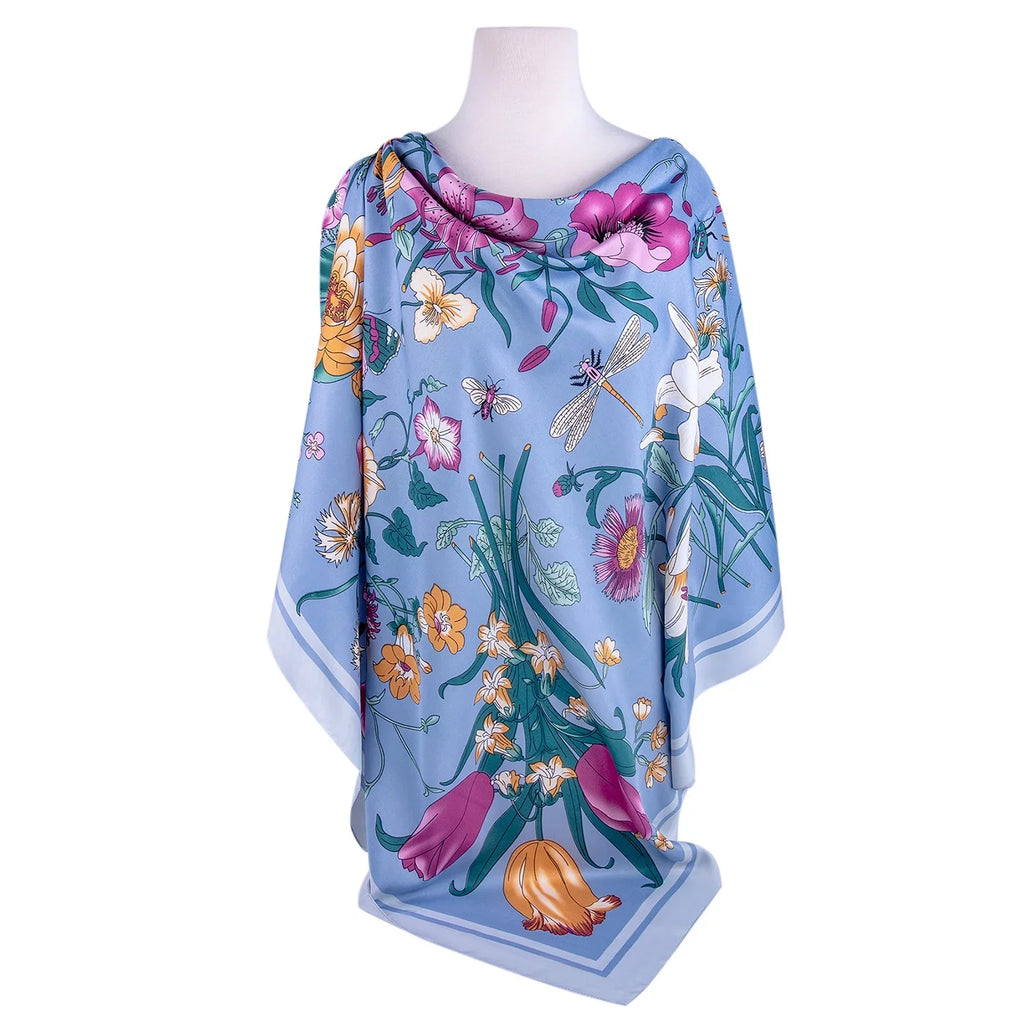 cm) Lilac Travel Shawl 130 and for Tops Wrap Women GOODS Silk Wedding STP Botany (130 Fashion Shawl Scarf for 51x51'' Evening * Shawl